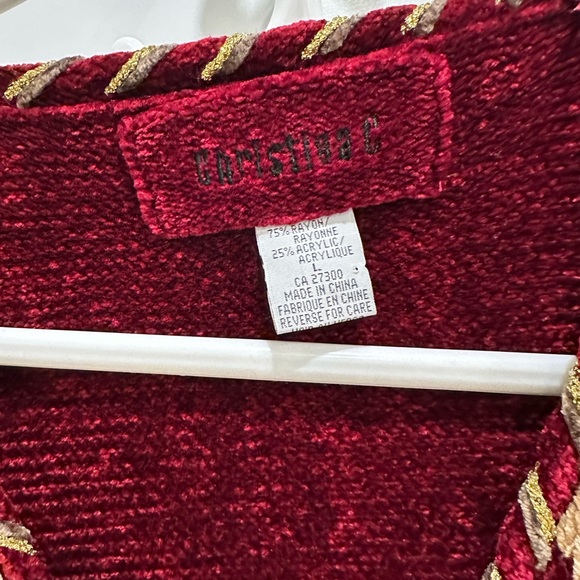 Women's Multicolor Leaf Pattern Sweater - Picture 2 of 5